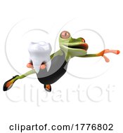 3d Female Frog On A White Background