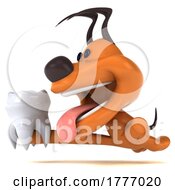 3d Orange Puppy Dog On A White Background
