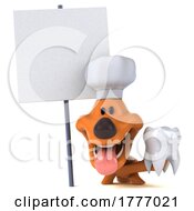 3d Orange Puppy Dog On A White Background