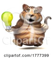 08/10/2022 - 3d Tabby Kitty Cat On A White Background