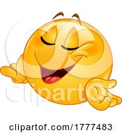 Cartoon Emoji Smiley Talking And Looking Proud