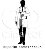 06/05/2022 - Doctor Man And Clipboard Medical Silhouette Person