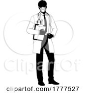 06/05/2022 - Doctor Man And Clipboard Medical Silhouette Person