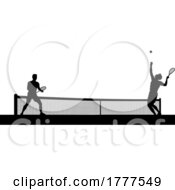 06/06/2022 - Tennis Men Playing Match Silhouette Players Scene