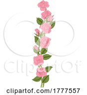 06/06/2022 - Roses Rose Flowers Design In Vintage Woodcut Style