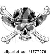 06/06/2022 - Cowboy Hat Western Skull Pirate Cross Bones