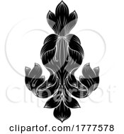 Poster, Art Print Of Filigree Heraldic Crest Coat Of Arms Floral Design