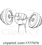 06/06/2022 - Weight Lifting Fist Hand Holding Barbell Concept