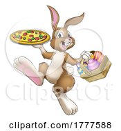 06/06/2022 - Easter Bunny Rabbit Cartoon Pizza Restaurant Chef