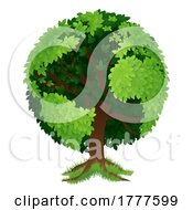 World Tree Growing In Shape Of Globe Or The Earth by AtStockIllustration