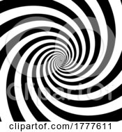 Poster, Art Print Of Black And White Spiral Background