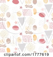 Poster, Art Print Of Abstract Pattern Background With Hand Drawn Shapes Pattern