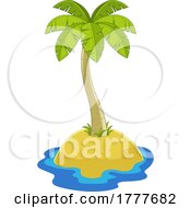 Poster, Art Print Of Tropical Palm Tree On An Island