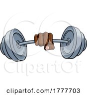 06/12/2022 - Weight Lifting Fist Hand Holding Barbell Concept