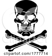 Poster, Art Print Of Skull And Crossbones Pirate Grim Reaper Cartoon