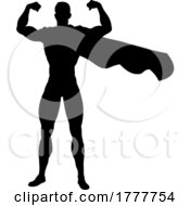 Poster, Art Print Of Super Hero Silhouette Superhero Comic Book Man