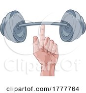 06/17/2022 - Weightlifting Hand Finger Holding Barbell Concept