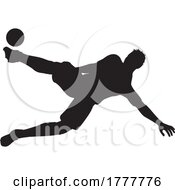 Silhouettes Of Soccer Or Football Players