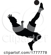 Poster, Art Print Of Silhouettes Of Soccer Or Football Players