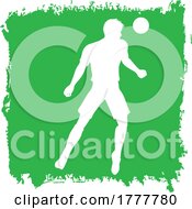 Silhouettes Of Football Or Soccer Players On Grunge Backgrounds
