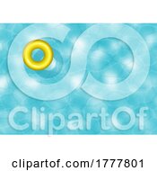 Poster, Art Print Of Swimming Pool Background With Rubber Ring