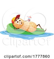 Floating Peanut Mascot by Vector Tradition SM