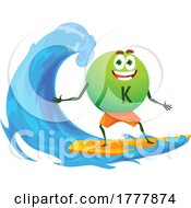 Surfing Kalium Micronutrient Mascot by Vector Tradition SM