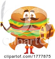Poster, Art Print Of Pirate Burger Mascot