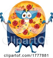 Poster, Art Print Of Super Hero Pizza Mascot