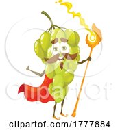 Wizard Grape Mascot by Vector Tradition SM