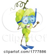 Poster, Art Print Of Snorkel Grape Mascot