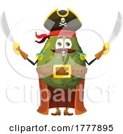 Poster, Art Print Of Avocado Pirate Mascot