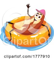 Floating Brazil Nut Mascot by Vector Tradition SM