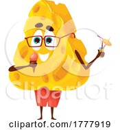 Vacationing Cheese Mascot by Vector Tradition SM