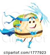 Super Hero Soft Taco Mascot by Vector Tradition SM