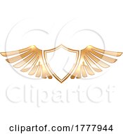 Poster, Art Print Of Gold Winged Shield