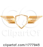 Poster, Art Print Of Gold Winged Shield