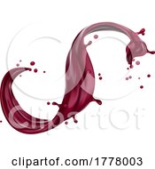 Poster, Art Print Of Wine Splash