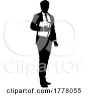 06/21/2022 - Business People Man With Clipboard Silhouette