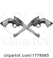 Poster, Art Print Of Cowboy Guns Western Pistols Old Vintage Revolvers