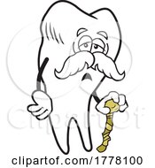 Cartoon Old Tooth Mascot Long In The Tooth