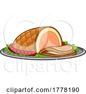 Cartoon Roasted Ham