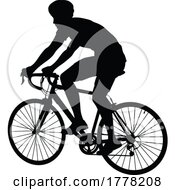 Poster, Art Print Of Bike And Bicyclist Silhouette