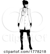 Poster, Art Print Of Doctor Woman Medical Silhouette Healthcare Person