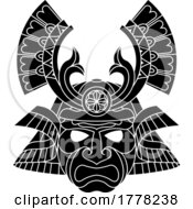 06/28/2022 - Samurai Mask Japanese Warrior Helmet Illustration