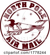 06/28/2022 - Santa Claus Deer Sleigh Christmas North Pole Stamp