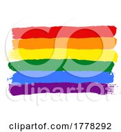 Poster, Art Print Of Painted Rainbow Flag For Pride