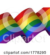 Waving Rainbow Flag For Pride by KJ Pargeter