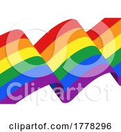 Waving Rainbow Flag For Pride