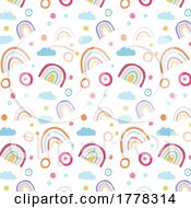 Boho Style Rainbow Pattern Background